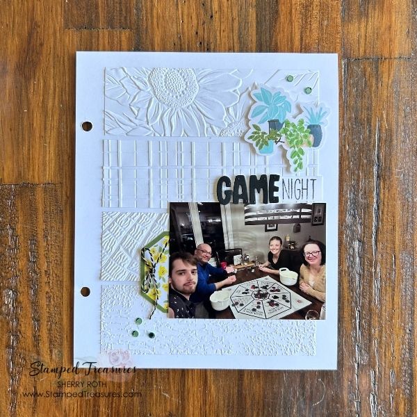 6x8 Layout using embossing folders